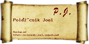 Polácsik Joel névjegykártya
